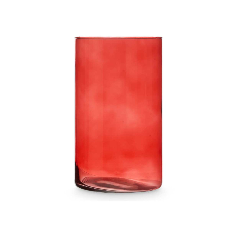VASO VETRO CILINDRO 17CM DIAM X 30CM COL. MATTONE