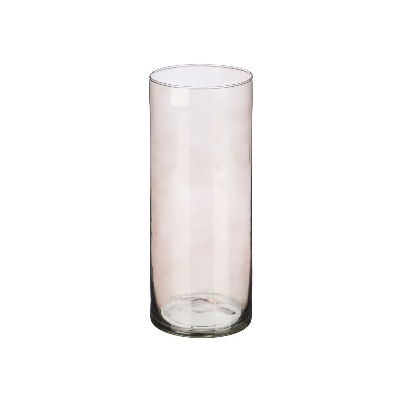 JARRON CRISTAL CILINDRO 12CM DIAM X 30CM GRIS