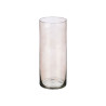 CYLINDER CRYSTAL VASE 12CM DIAM X 30CM GREY