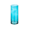 CYLINDER CRYSTAL VASE 12CM DIAM X 30CM TURQUOISE