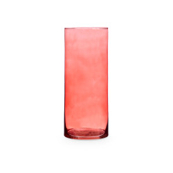 CYLINDER CRYSTAL VASE 12CM DIAM X 30CM RUSSET