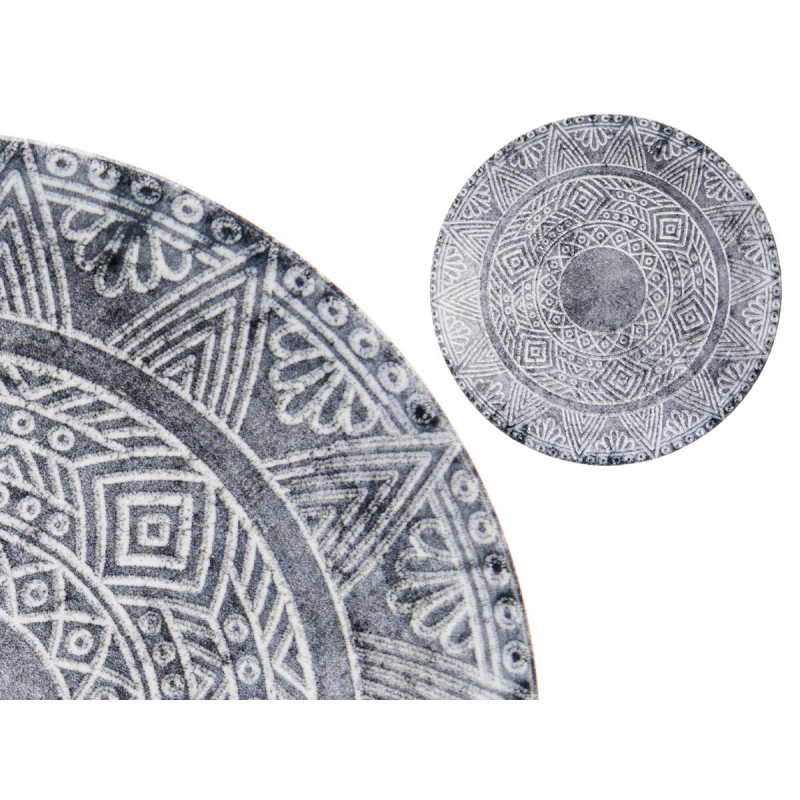 PRATO PORCELANA SOBREMESA 20CM AZTECA