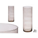 JARRA VIDRO CILINDRO 15CM DIAM X 40CM CINZENTA