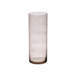VASE EN VERRE CYLINDRE 15CM DIAM X 40CM GRIS