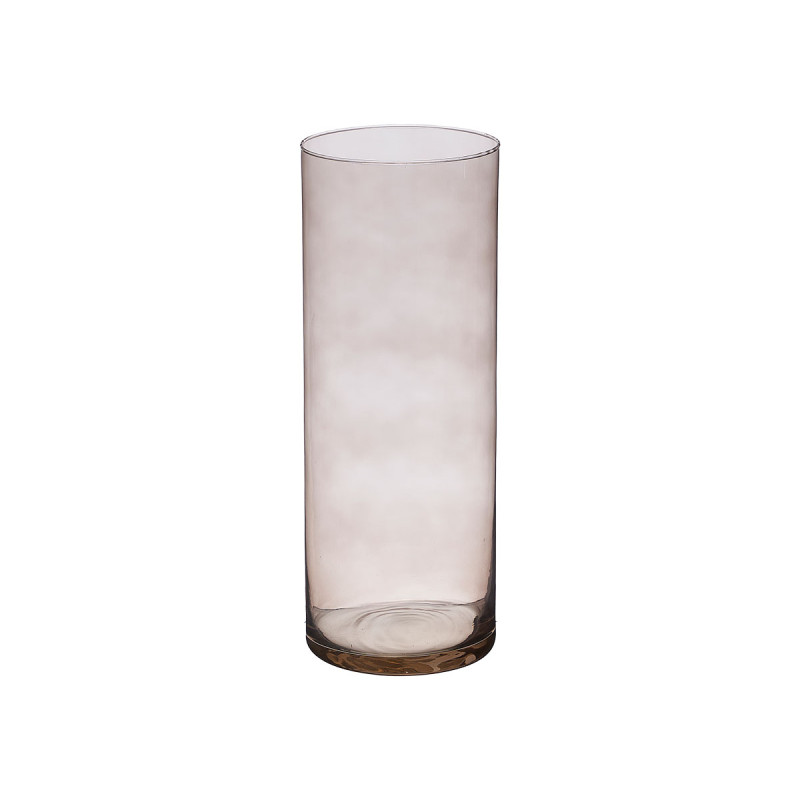 JARRON CRISTAL CILINDRO 15CM DIAM X 40CM GRIS