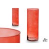 CYLINDER CRYSTAL VASE 15CM DIAM X 40CM RUSSET