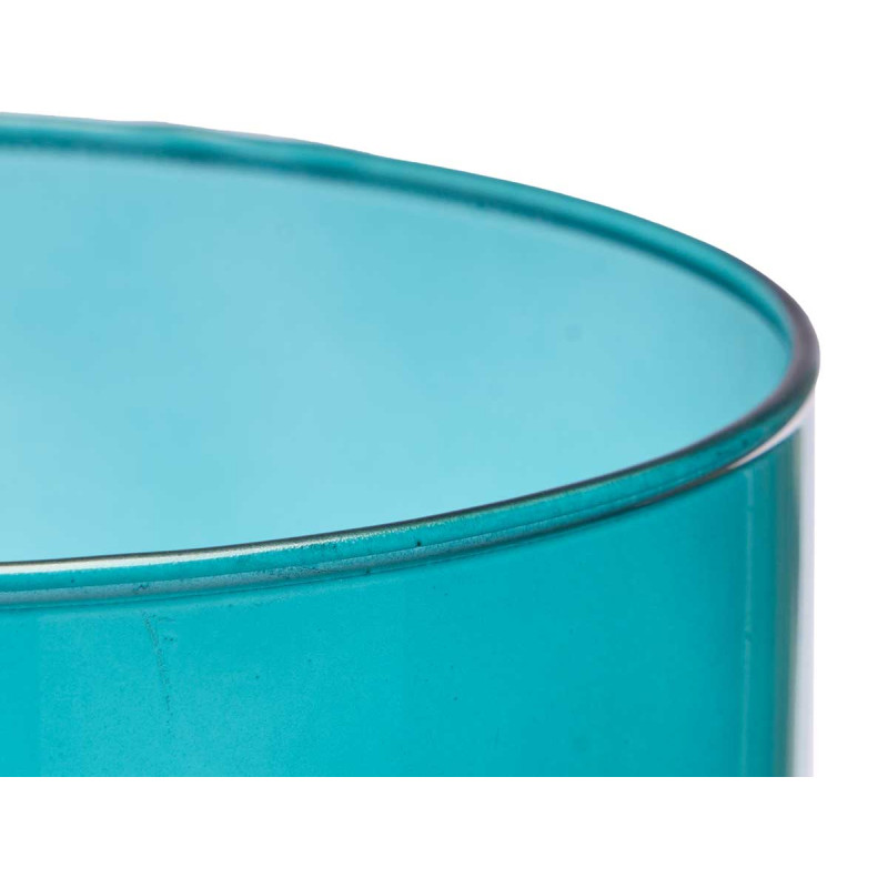 VASO VETRO CILINDRO 15CM DIAM X 50CM TURCHESE