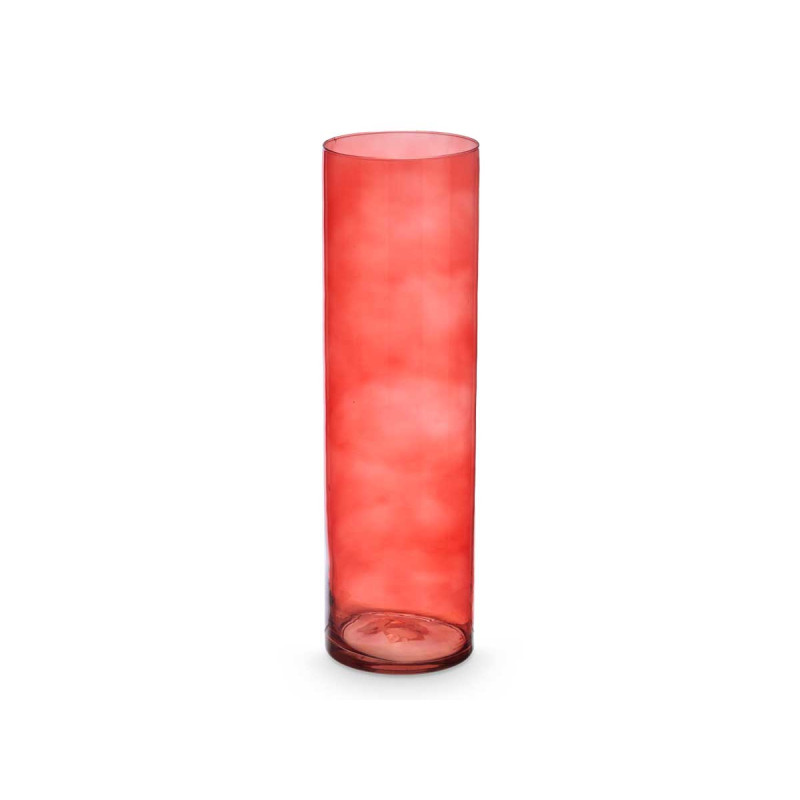 VASO VETRO CILINDRO 15CM DIAM X 50CM COL. MATTONE