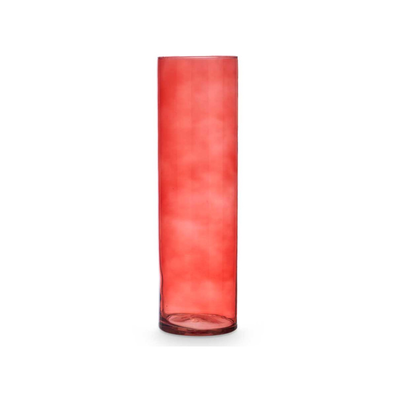VASO VETRO CILINDRO 15CM DIAM X 50CM COL. MATTONE
