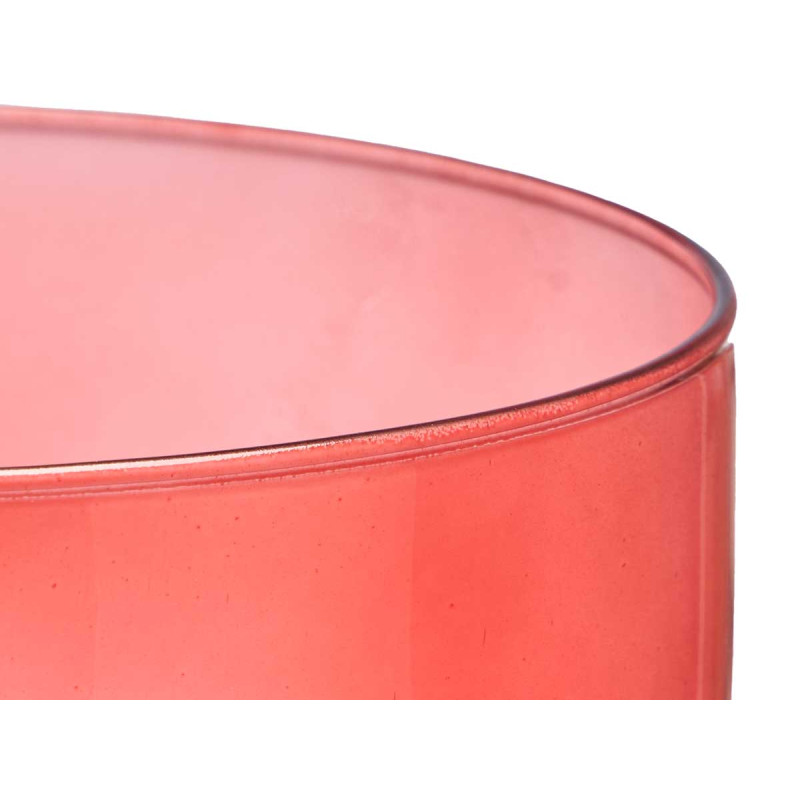 VASO VETRO CILINDRO 15CM DIAM X 50CM COL. MATTONE