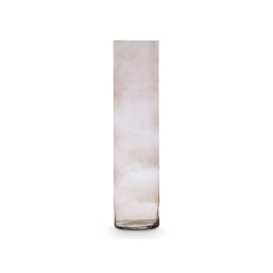VASE EN VERRE CYLINDRE 15CM DIAM X 60CM GRIS