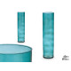 JARRA VIDRO CILINDRO 15CM DIAM X 60CM TURQUESA