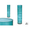 VASE EN VERRE CYLINDRE 15CM DIAM X 60CM TURQUOISE