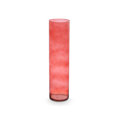 JARRA VIDRO CILINDRO 15CM DIAM X 60CM AVERMELHADA