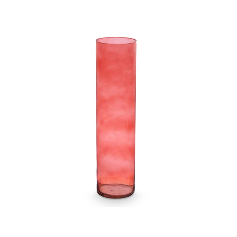 CYLINDER CRYSTAL VASE 15CM DIAM X 60CM RUSSET