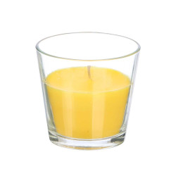 CANDELA VETRO CITRONELLA 28H