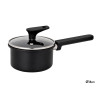 CASSEROLE INDUCTION COUVERCLE VERRE 16CM NOIR