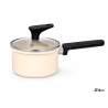 PANELA INDUCAO TAMPA VIDRO 16CM CREME