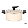 PANELA INDUCAO TAMPA VIDRO 20CM CREME