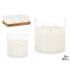 VELA LED 3 LUCES VASO CRISTAL