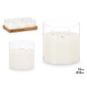 VELA LED 3 LUCES VASO CRISTAL
