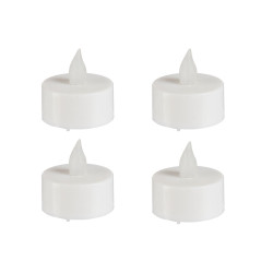 SET 4 TEALIGHT LED C/ PILE BIANCO