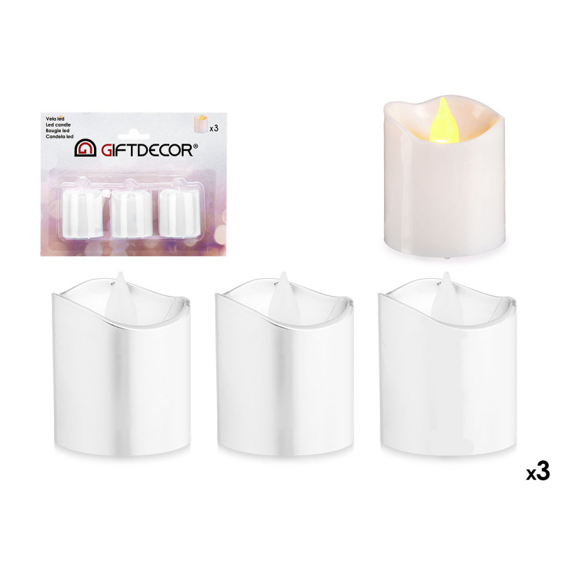 SET 3 CANDLE LED FORM DOWEL