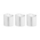 3 SET LED CANDLE SILVER