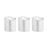 JEUX 3 BOUGIES LED ARGENT