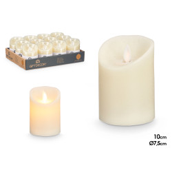 SMALL CREAM LED CANDLE 10CM