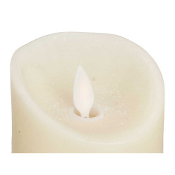 SMALL CREAM LED CANDLE 10CM