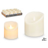 CANDELA LED CREMA LARGA BASSA 10CM