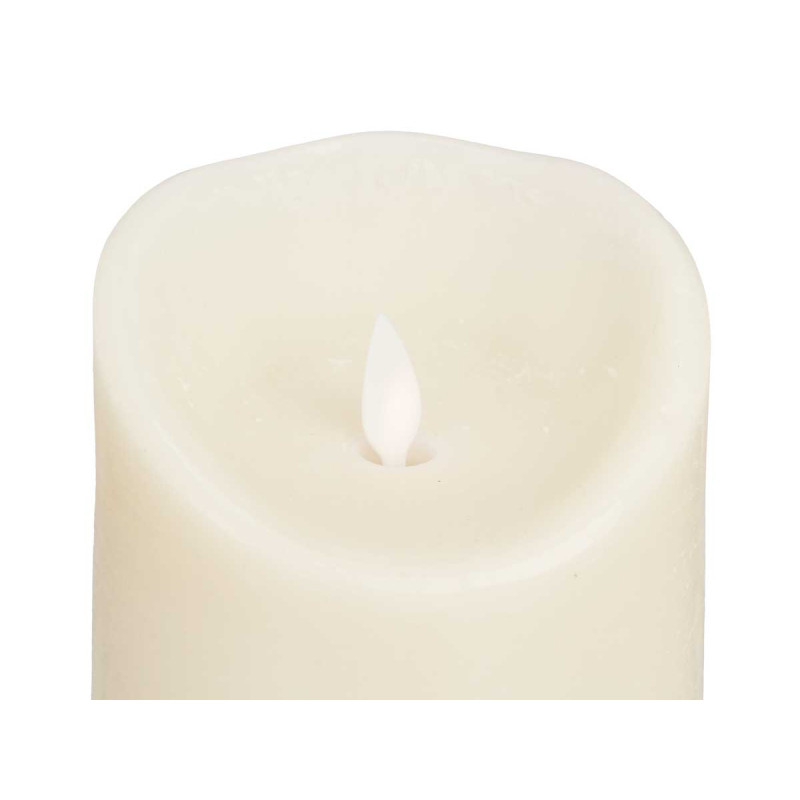 BOUGIE LED CRÈME LARGE BASSE 10CM