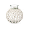 WHITE MACRAME SPHERE VASE