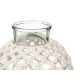 WHITE MACRAME SPHERE VASE