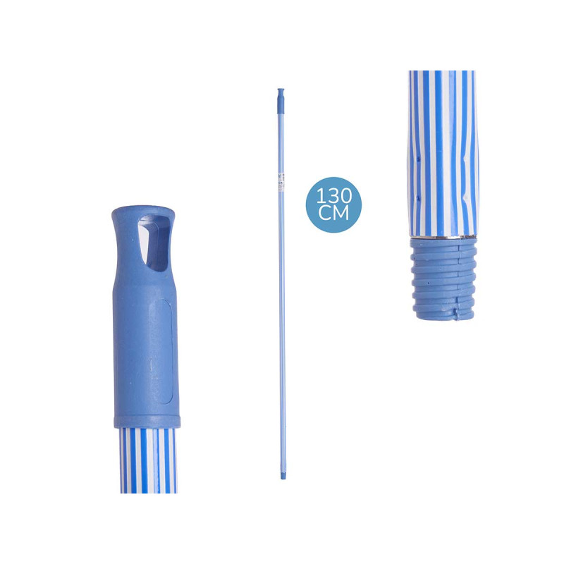 CABO VASOURA METAL RISCAS 130 CM AZUL