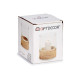PORTACANDELE VETRO BASE LEGNO ROT PICC