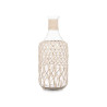 GLASS BOTTLE WITH WHITE ROPE LARGE