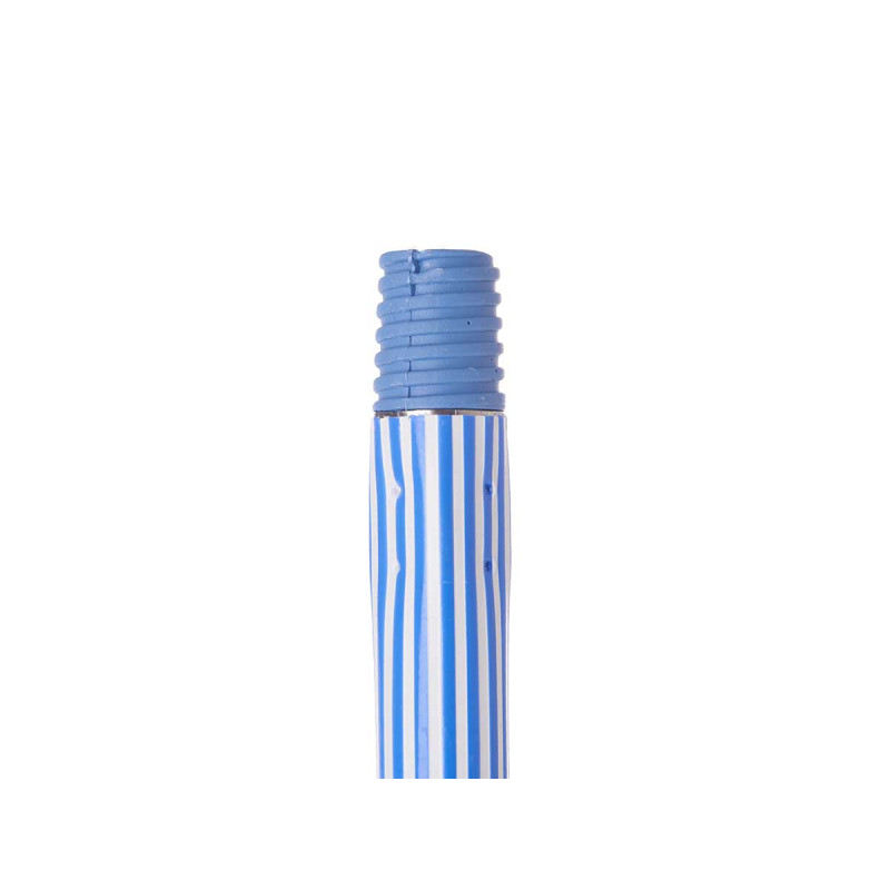 BASTONE METALLICO RIGHE 130 CM BLU