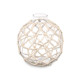 ESFERA VIDRO DECORATIVA COM CORDA BRANCA MED