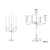 CANDELABRO 5 VELAS PRATEADO 28,5CM