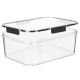 RECIPIENTE HERMETICO RETANGULAR PRETO 950ML