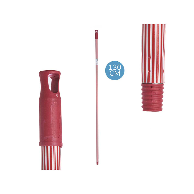 BASTONE METALLICO RIGHE 130 CM ROSSO