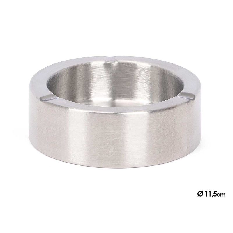 DOUBLE WALL STAINLESS STEEL ASHTRAY 11.5 CM