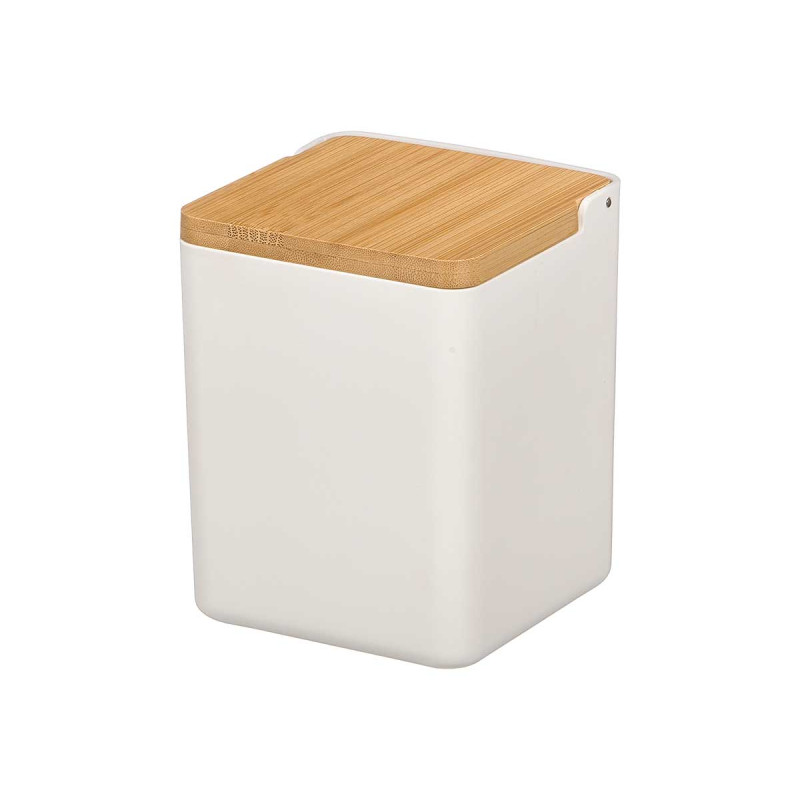 SALERO BLANCO TAPA BAMBU