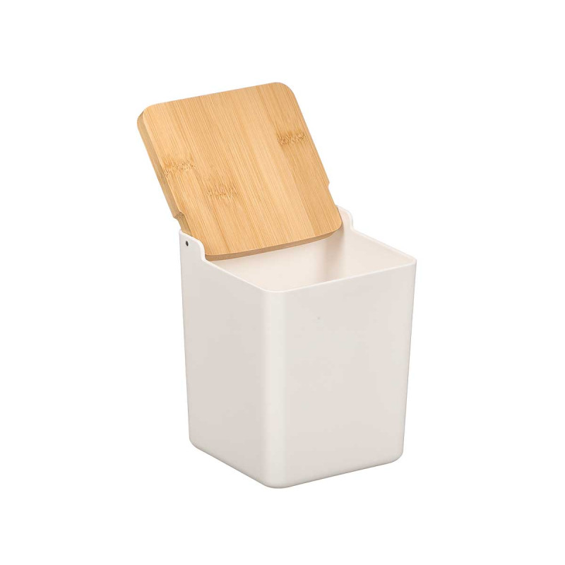 SALIÃˆRE BLANCHE COUVERCLE BAMBOU