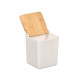 SALERO BLANCO TAPA BAMBU