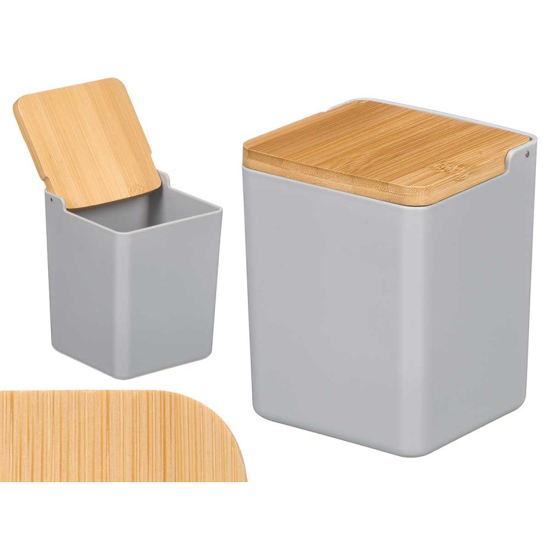 SALIÃˆRE GRIS COUVERCLE BAMBOU