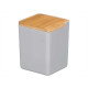 GREY SALT JAR BAMBOO LID