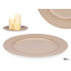 PORTAVELAS ROMBOS TAUPE ENVEJECIDO 33CM